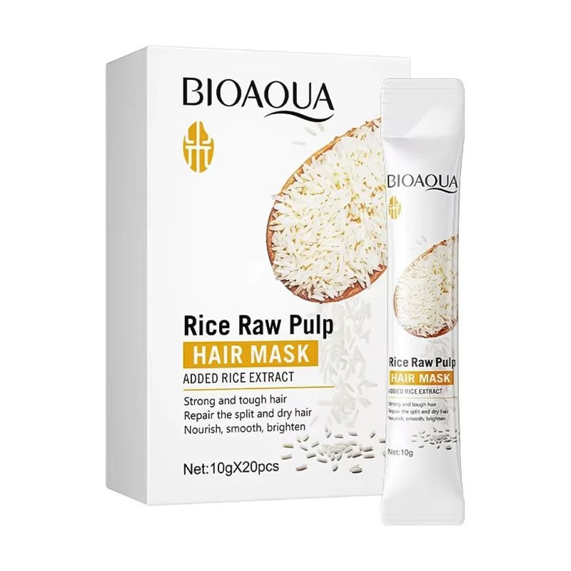 Маска для волосся Bioaqua Rice Raw Pulp Hair Mask, 20*10 г